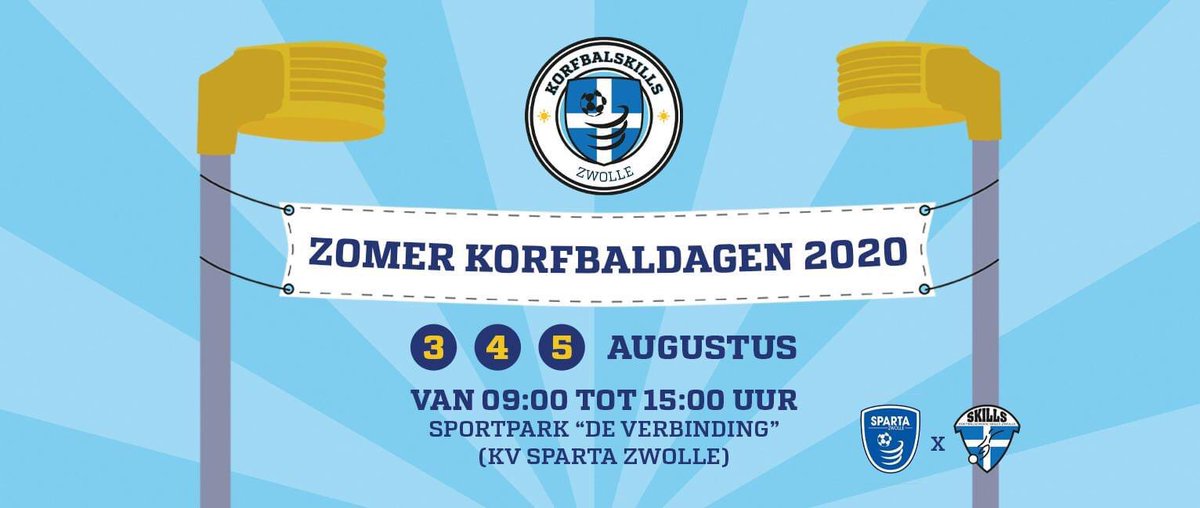 Ben jij een enthousiaste korfballer tussen de 6 en 14 jaar en wil je in je vakantie 3 dagen korfbalplezier? Dan zijn de Korfbaldagen in Zwolle echt wat voor jou! Meld je nu aan! ⤵️ 
skillszwolle.nl/zomer-korfbald…

#RT #Zwolle #Korfbaldagen2020 #Korfbal