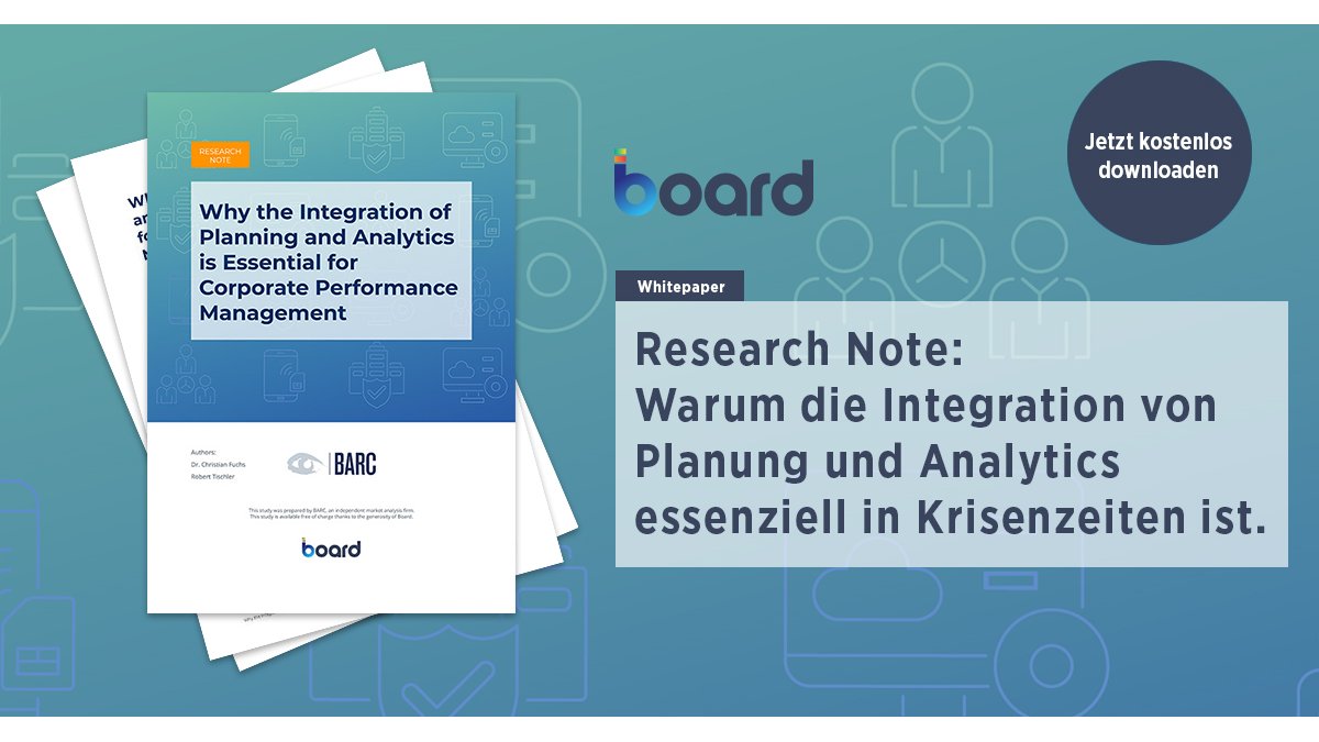 finance_live's tweet photo. Erfahren Sie in der RESEARCH NOTE von @BOARD_de, wie Sie Ihr Unternehmen durch die Integration von Planung und Analytics erfolgreich steuern sowie die Schnelligkeit, Transparenz und Qualität Ihrer Entscheidungen optimieren. Jetzt kostenlos downloaden: https://t.co/zhQEKxfLl0 https://t.co/ZR8Ptgv2OK