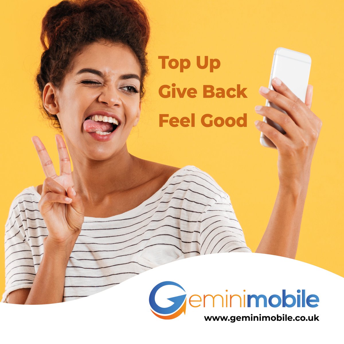 Gemini Mobile (@geminimobileuk) on Twitter photo Get that Feel Good feeling every time you top up with <a href="/GeminiMobileUK/">Gemini Mobile</a>.
Why?? We donate 5% of your monthly mobile spend to a charity of your choice.
No cost to you, no change in behaviour: making a small change that will make a BIG difference. 👍
geminimobile.co.uk Get that Feel Good feeling every time you top up with <a href="/GeminiMobileUK/">Gemini Mobile</a>.
Why?? We donate 5% of your monthly mobile spend to a charity of your choice.
No cost to you, no change in behaviour: making a small change that will make a BIG difference. 👍
geminimobile.co.uk