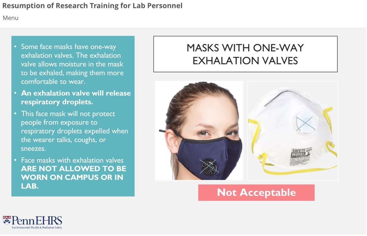 DrJoelGelfand's tweet image. Don't use a #mask with a #oneway #exhalation valve. These can spread #SARSCoV2 and cause #covid19 
@PennMedicine