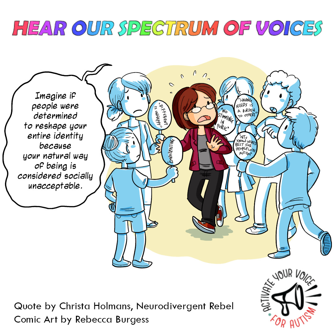 ZOOMAutism's tweet photo. Get @GeekClubBooks FREE #ActuallyAutistic #SpectrumVoices Comic featuring powerful advocate quotes from @BeccaLoryCAS @EDalmayne @NeuroRebel @AgonyAutie and more! Amazing llustrations by autistic artist #RebeccaBurgess #Activate4Autism https://t.co/qYzxxRDAps https://t.co/pUNpN8capl