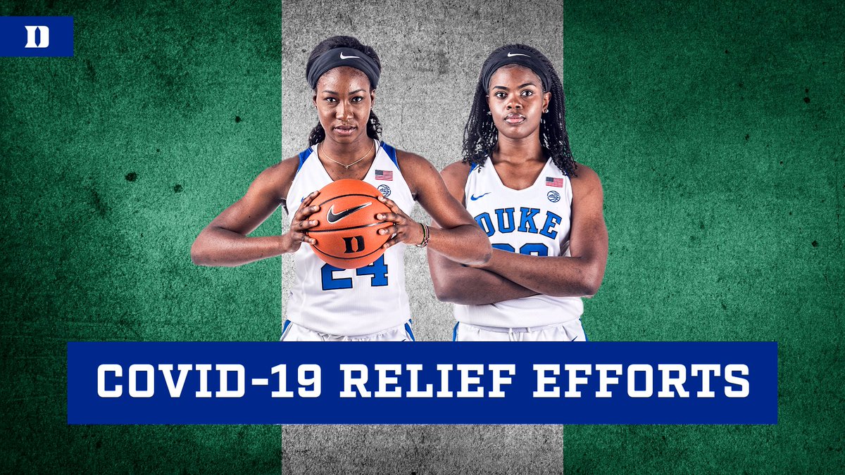 Duke Women’s Basketball (@dukewbb) on Twitter photo Onome Akinbode-James and Jennifer Ezeh started COVID Fund Naija to provide communities with food and resources in their native Nigeria 🇳🇬
🙏 $3,000+ raised
💚 150+ families reached
➡️ <a href="/9ja_covid_fund/">COVID Fund Naija</a>
Read more about Onome and Jen’s relief efforts here: goduke.us/3gzLo73 Onome Akinbode-James and Jennifer Ezeh started COVID Fund Naija to provide communities with food and resources in their native Nigeria 🇳🇬
🙏 $3,000+ raised
💚 150+ families reached
➡️ <a href="/9ja_covid_fund/">COVID Fund Naija</a>
Read more about Onome and Jen’s relief efforts here: goduke.us/3gzLo73