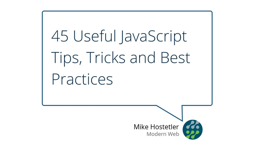 modernwebhq's tweet image. In this article, I&apos;ll share a set of JavaScript tips, tricks and best practices that should be known by all JavaScript developers regardless of their browser/engine or the SSJS (Server Side JavaScript) interpreter.

Read more 👉 lttr.ai/RY8h

#Howto #JavaScript