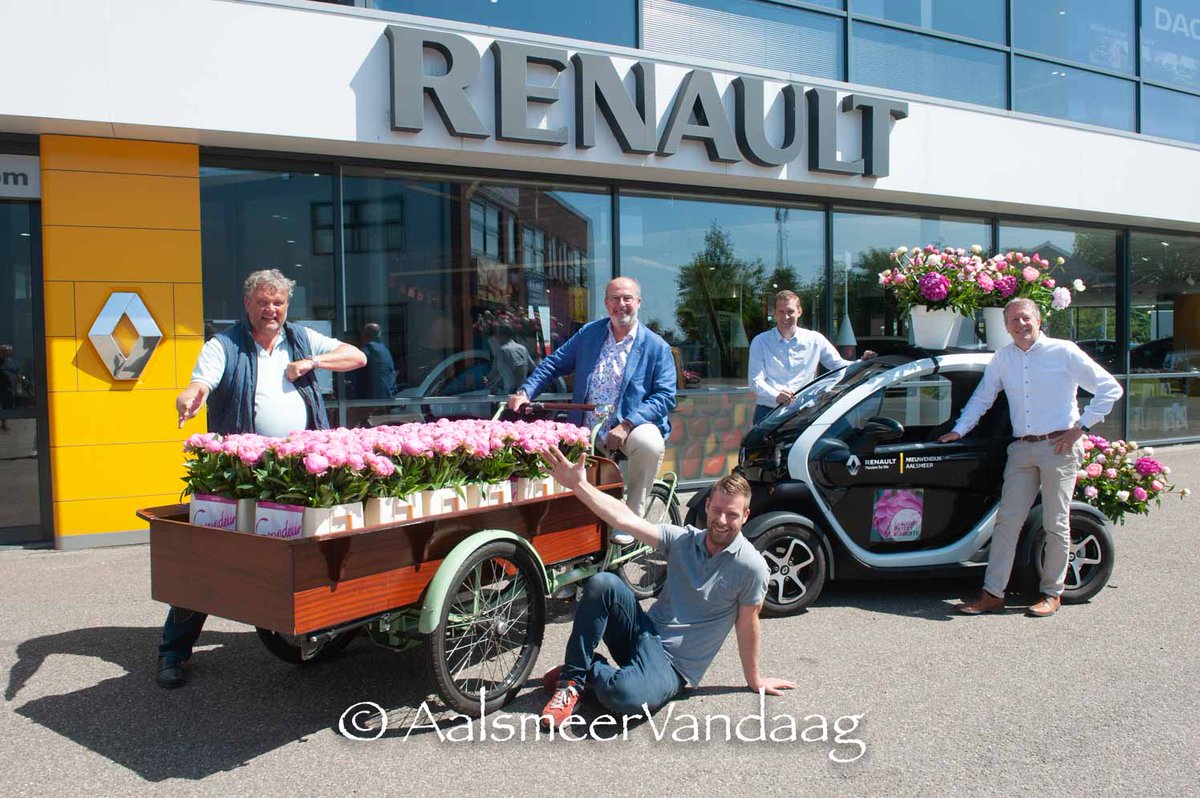 Pioenrozen kleuren straatbeeld met Pinksteren. Fleurig 1,2,3tje tussen Jan de Boer <a href="/barendsenexport/">Barendsen Aalsmeer</a>, <a href="/RenaultNwndijk/">Renault & Dacia Nieuwendijk</a> en Klim Producties bit.ly/3dgOYRn