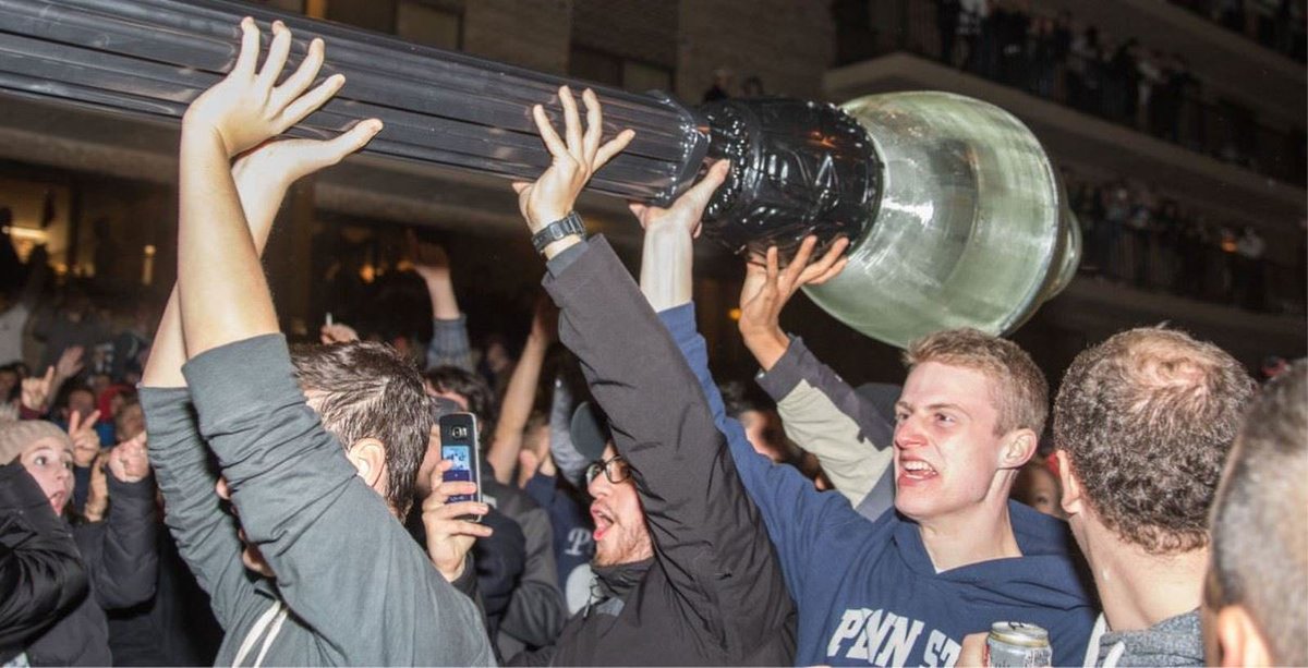 Thread of Penn State riots for no FUCKING reason. Can we get the national guard to Happy Valley?  @realDonaldTrump The first is the iconic riot over Joe Paterno getting fired for knowing about Sandusky molesting HUNDREDS of little boys and not doing shit. November 9, 2011