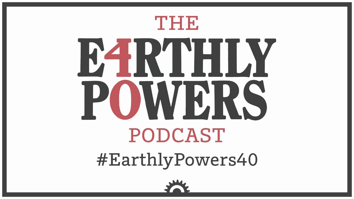 Good news for your ears! Both of them! The second episode of our  #EarthlyPowers podcast is now live. Available from wherever you get your podcasts.  #EarthlyPowers40