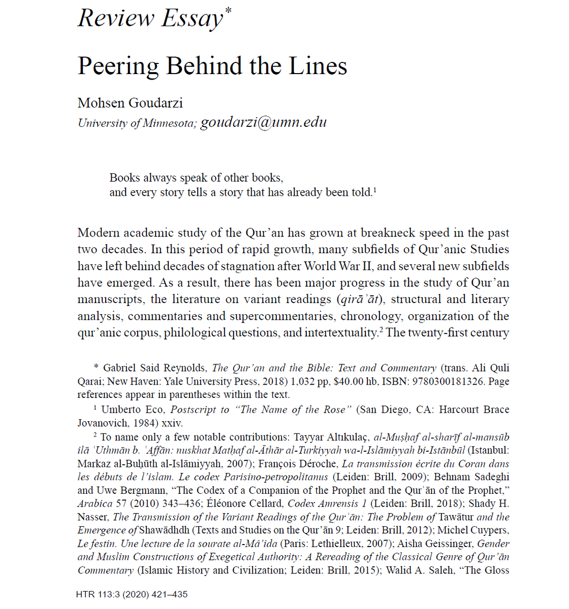MohsenGT's tweet photo. Nice to receive the proofs for my long review of Professor @GabrielSaidR 's great book for the 𝘏𝘢𝘳𝘷𝘢𝘳𝘥 𝘛𝘩𝘦𝘰𝘭𝘰𝘨𝘪𝘤𝘢𝘭 𝘙𝘦𝘷𝘪𝘦𝘸. https://t.co/suZOTT14SH