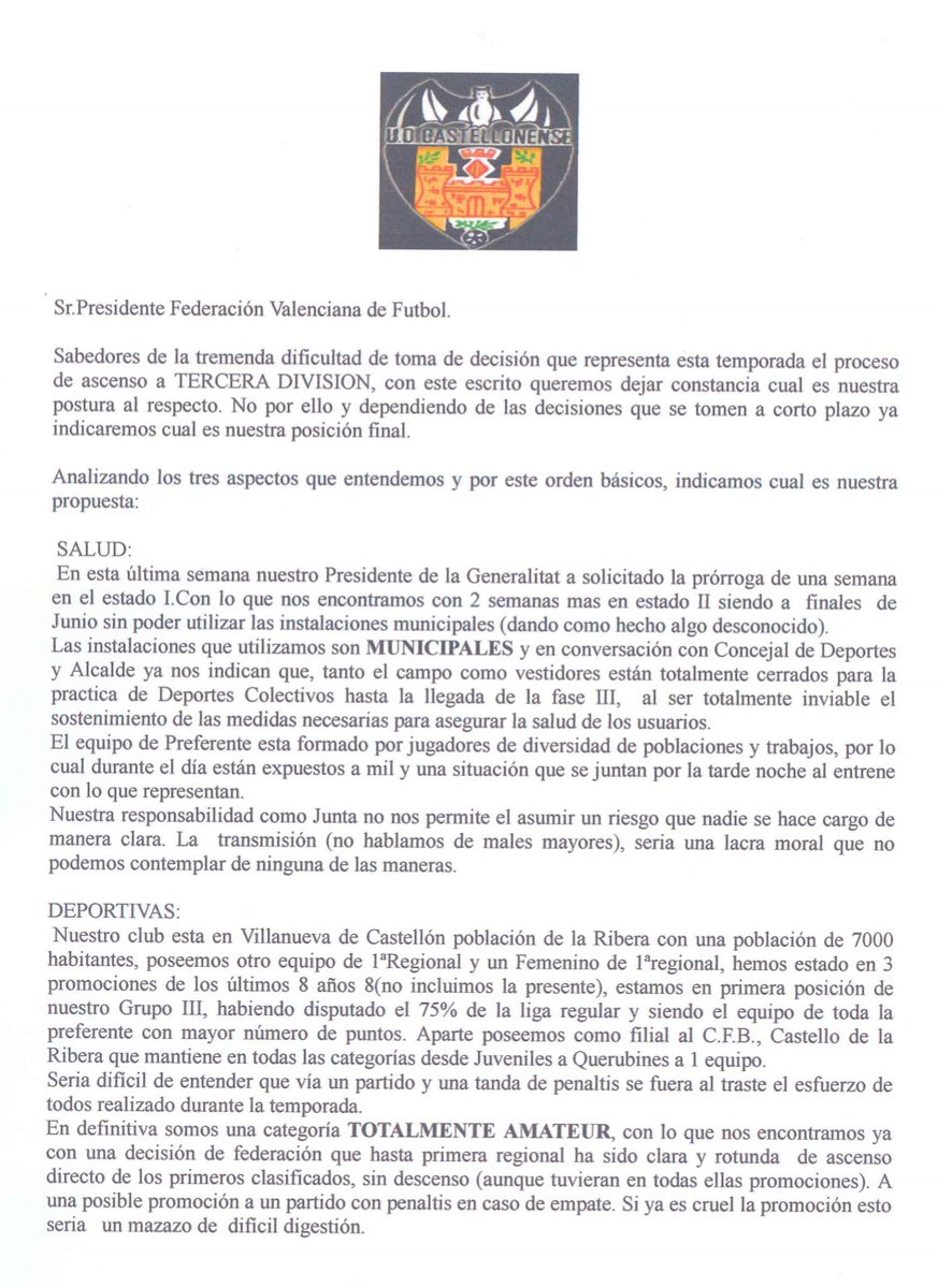 UDECastello's tweet image. 🗣️Información importante de nuestro @CastellonenseUD 
@pla_caldes @Ianitorodri2 @golsmediasports @apunt_media @LuisRubiales @FFCV_info @GomisinECDL @Cristian_AA81 @Salvador_Gomar @ElMinuter @ArbitrosAficion @CDBunyol1921 @Villajoyosa_CF @CDBenicarlo @superdeporte_es 
Justícia!!