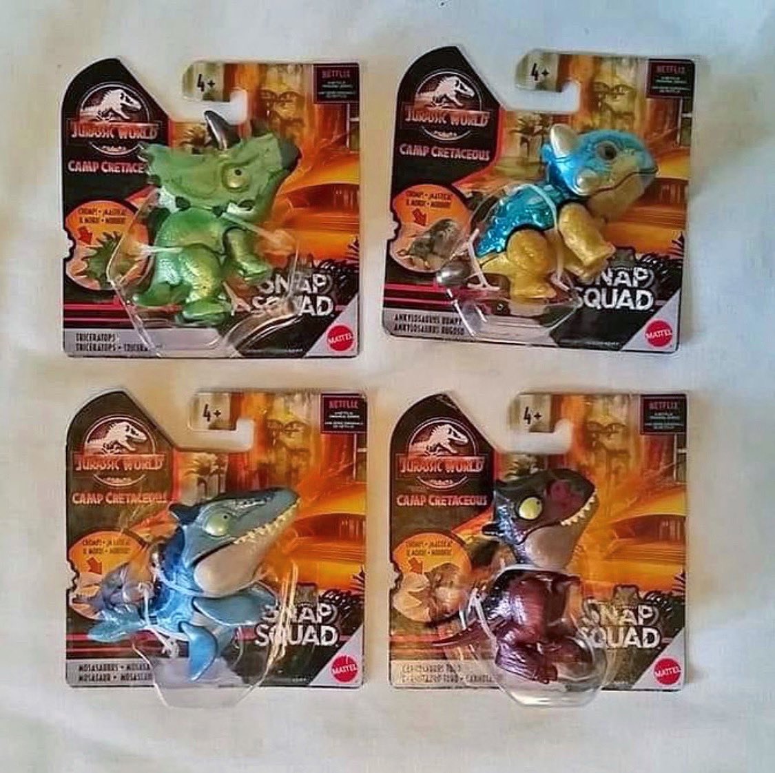 Collect Jurassic Ar Twitter More Camp Cretaceous Coming Out Of Australia All New Snap Squad Figures Of Triceratops And Bumpy The Ankylosaurus Join Metallic Repaints Of Mosasaurus And Carnotaurus In This Photo Posted