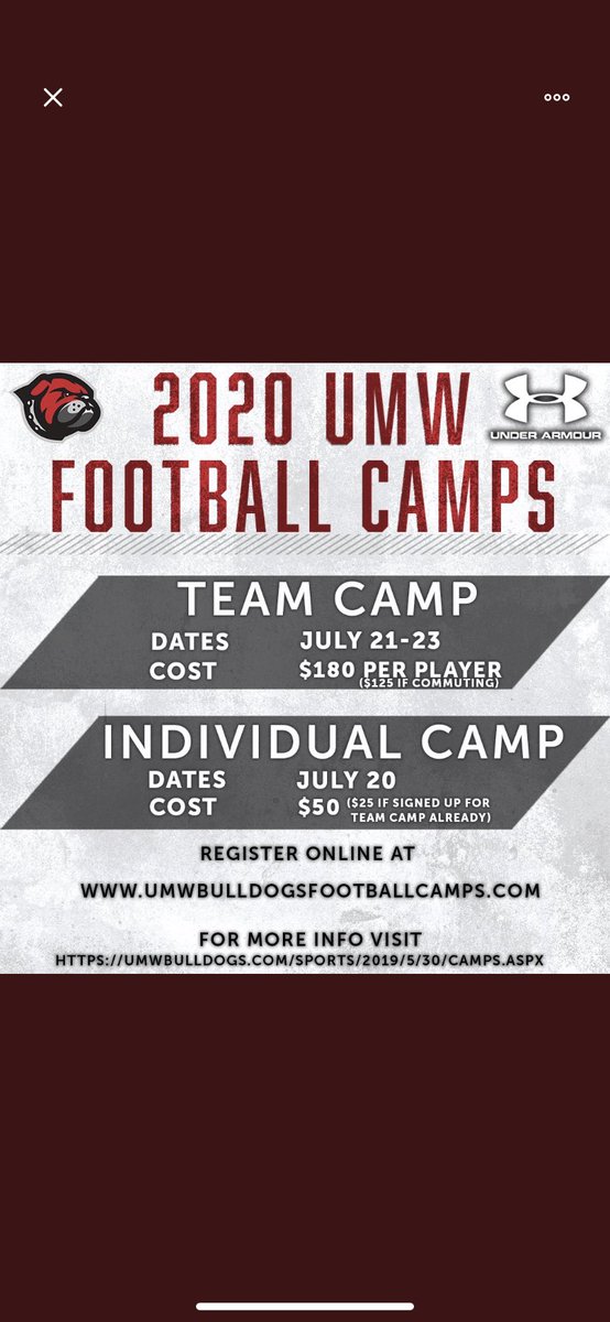 GavinHansen82's tweet photo. Thank you @CoachRamsey406 for the invite to @UMWFootball football camp excited to learn more and showcase my talent. https://t.co/FbA968vTFB