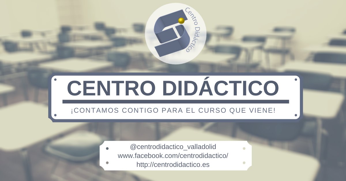 ¡¡Somos de #FP !!
Ahora y desde 1972
Tu centro, Centro Didáctico - #Valladolid -
