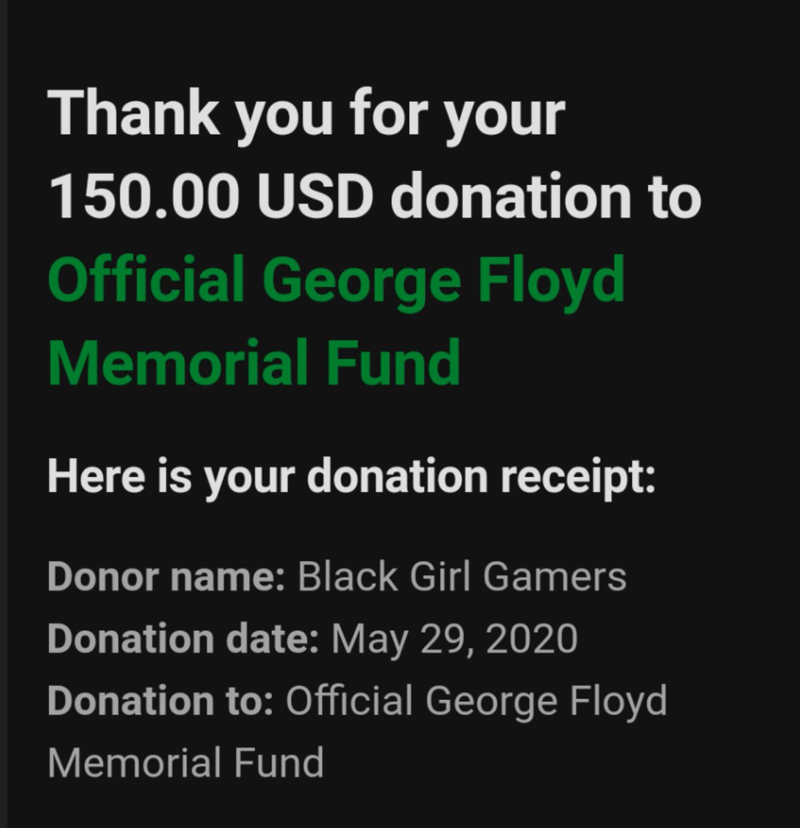 You can also contribute toward George Floyd's Memorial Fund (Link in this thread)