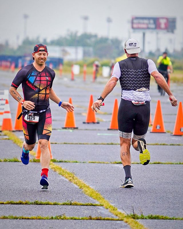 Flashback Friday to when I was social distancing before it was cool. . This was Atlantic City 70.3 by delmosports, the last race I did, and a PB at 4:28. It was also the first half Ironman I did where my run didn’t let me down. These dudes and I battled the entire run and none o