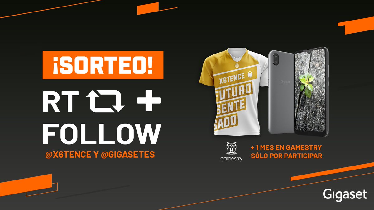 ¡SORTEOOOOOOOO! 🔥

PREMIOS:
👕5 CAMISETAS firmadas por <a href="/FlipiN1/">Antonio Rivas del Rey</a> 
 📱 5 SMARTPHONE Gigaset GS110

REQUISITOS:
▶️ FOLLOW a <a href="/x6tence/">x6tence</a> y <a href="/GigasetES/">Gigaset España</a>
🔄 RT A ESTE TWEET

¡Y sólo por participar llévate 1 mes en @GamestryeSports!

👉 Apúntate en anderground.es/concurso-gigas…