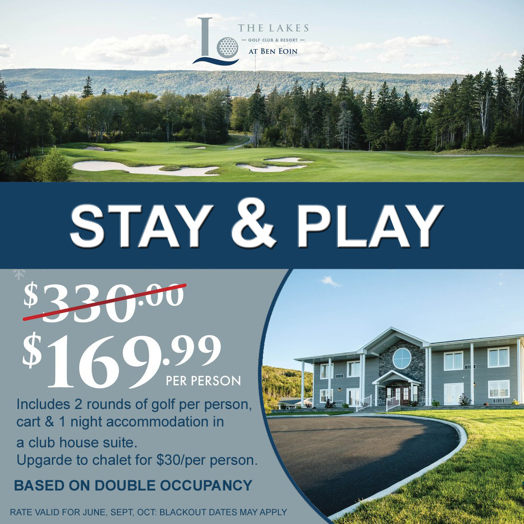 It's Back! We offered this great deal late last year and decided to bring it back once again. Valid for new booking for the Month of June, September and October 2020! Why not Stay-cation this year and join us at the Lakes! Call us at 902-828-4653 ext 1 for details