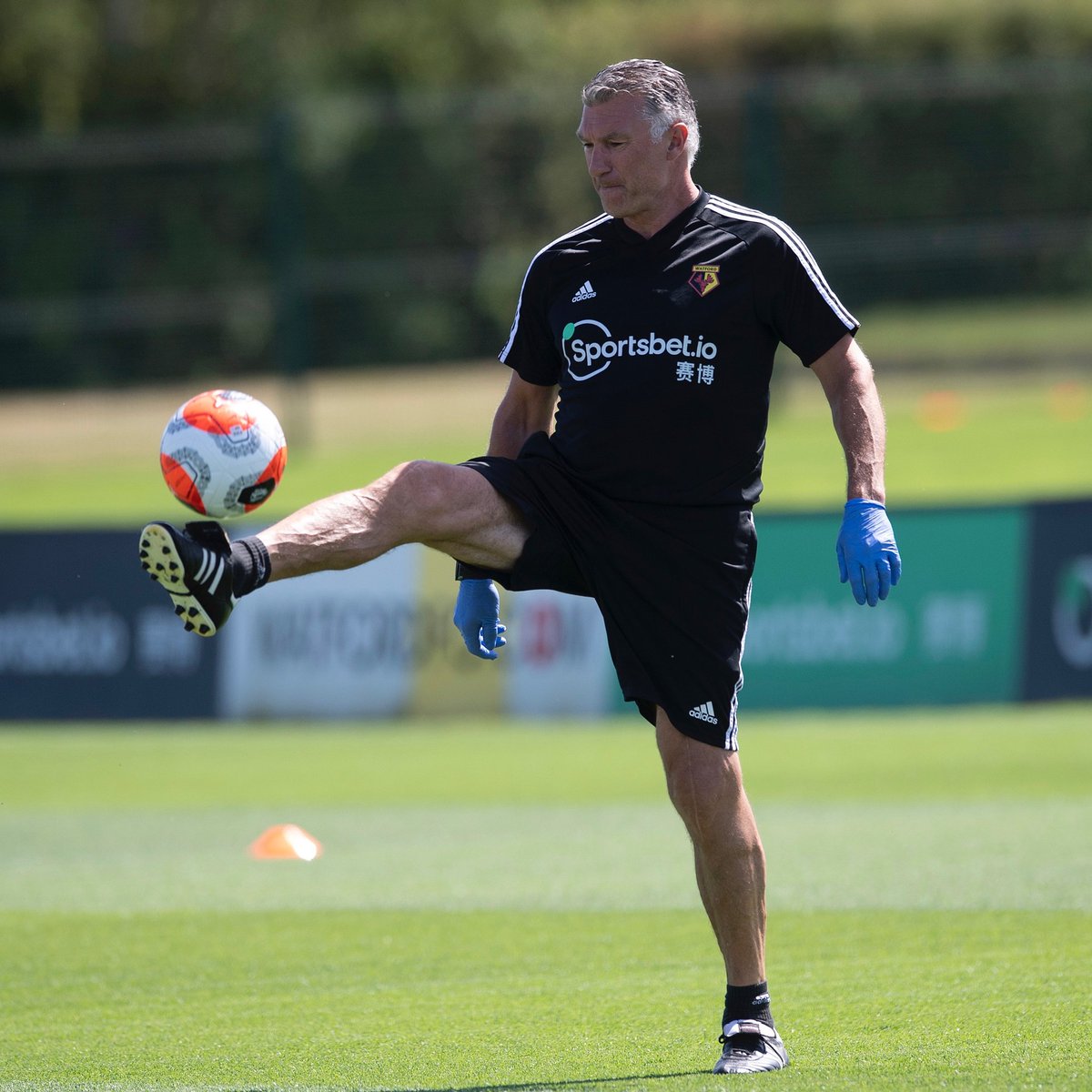NigelGPearson's tweet photo. Good to be out of the garden and back on the training field; even though I've swapped one set of gloves for another, to keep the equipment clean. Hope everyone is well. Take care, Nige. https://t.co/S7Vi8Jg7S8