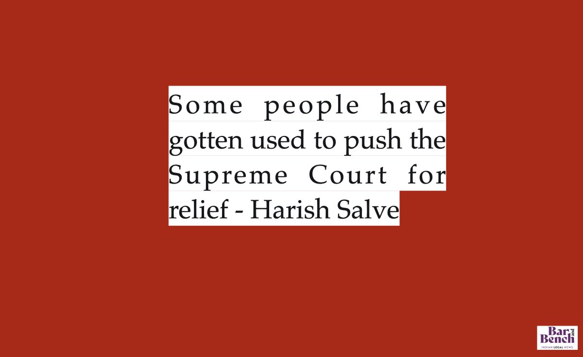 Some people have gotten used to push the Supreme Court for relief. When they do not get relief from Supreme Court, they say Judges are not doing this because....