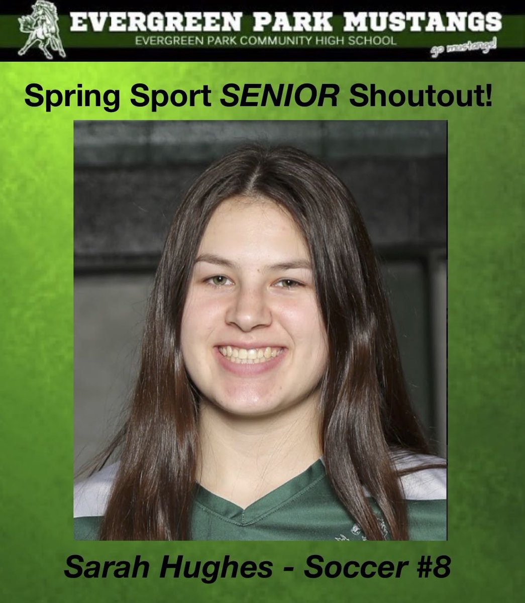 EPCHSAthletics's tweet photo. Today's #SpringSeniorAthletes shoutout is Sarah Hughes #8 Soccer. We in the Athletic Office can't say enough great things abt Sarah, she was our aide 1st term &amp; was a barista in the Mustang Cafe. We know u will do great things! @EPCHSGBsoccer @epchs231 #Classof2020 #MustangPride https://t.co/S7E2uZ3LfZ