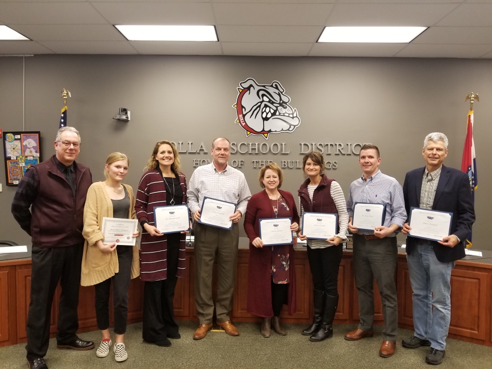 R31Official's tweet photo. Congratulations to Rolla 31 for achieving the @MissouriSBA  2020 Governance Team Award for the 8th year in a row! The  BOE consists of 7 members &amp; Student Rep Pearl Daugaard: Charla Jamison, Jim Packard, Carla Clayton, Jane Haskell, Tony Froehlich, Shannon Lusk, &amp; Brian Kriete. https://t.co/d5rCiwhPqE