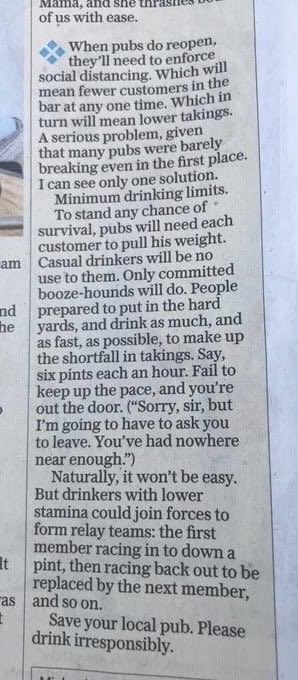 My article has made it into the local rag and both the PGA and England Golf should apply this procedure to all clubhouse facilities within the UK &amp; IRE