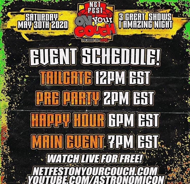 AustralianAlien's tweet photo. You guys don’t wanna miss the magic these ninjas have put together for this #FreePerView 
Drop everything this weekend and party with us ON YOUR COUCH!!! #NetfestOnYourCouch https://t.co/gjmYRRzbiZ