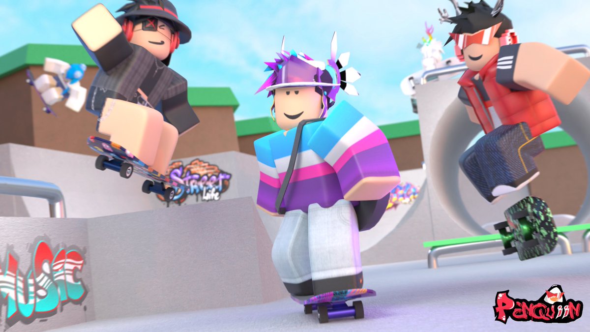 Penqviin On Twitter Fan Art For Starmarine614 S Game Skate Park The Game Is Really Fun And Addicting Had Lots Of Fun Creating This Thumbnail Likes And Retweets Are Appreciated Roblox Roblox Gfx Robloxdev - roblox game skating
