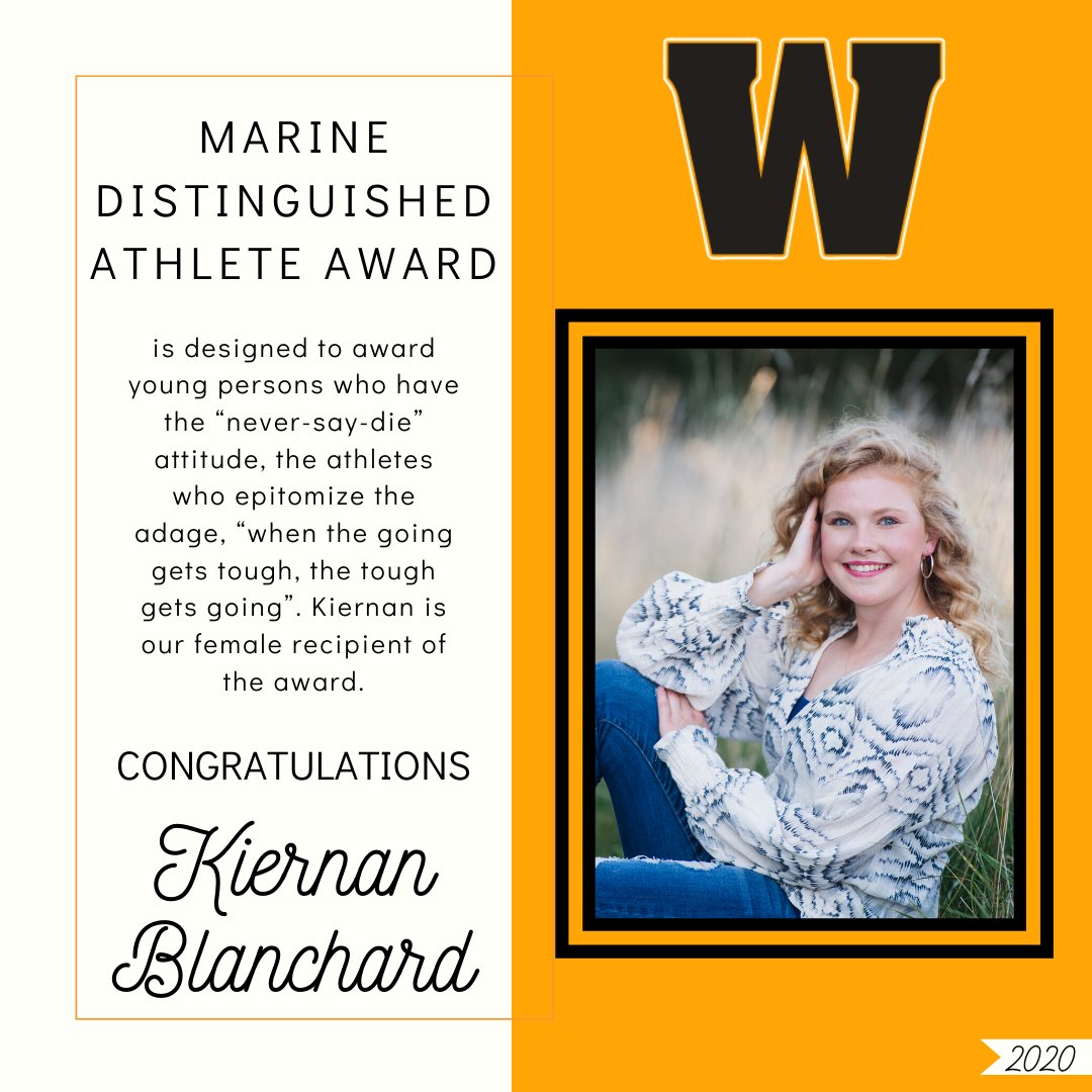 WintersetHusky's tweet photo. Our Female Marine Distinguished Athlete award winner is Kiernan Blanchard!  Congratulations Kiernan! https://t.co/IubpR5zmXG