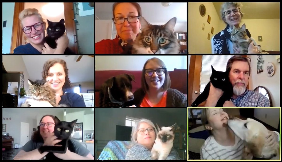 statelibraryor's tweet image. Happy Friday! Meet some of our Government Services staff and their furry coworkers🐈‍⬛🐕💕 Our building might be closed but we are working remotely to provide our services. #OregonLibraries #FurryFriendsFriday #pets #workingremotely