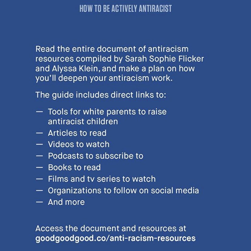 how to be actively antiracist-a threadcr: insta @/goodgoodgoodco #BlackLivesMater