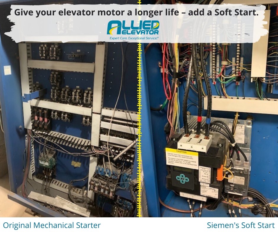 AlliedElevator's tweet image. A Soft Starter replaces old, obsolete mechanical starters, and eases the burden and operation of an aging motor. It also adds additional phase, over and under-voltage protection, to prevent motor burnout. alliedelevator.com/contact/

#AlliedElevator #Elevator #ElevatorMotor