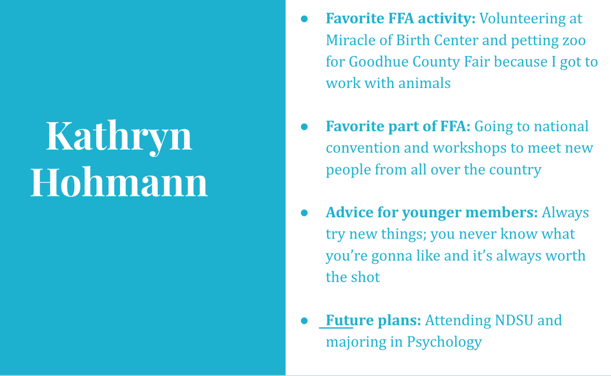 ZM_AgEd's tweet photo. Happy graduation day to our FFA seniors! Morgan B, Jakalyn A, Samantha S, and Kathryn H - we are so glad you chose to be FFA members. You will be missed! We wish you all the very best in your future endeavors. Congratulations!

Check out what our seniors had to say about FFA. https://t.co/vjgE3g0nxB