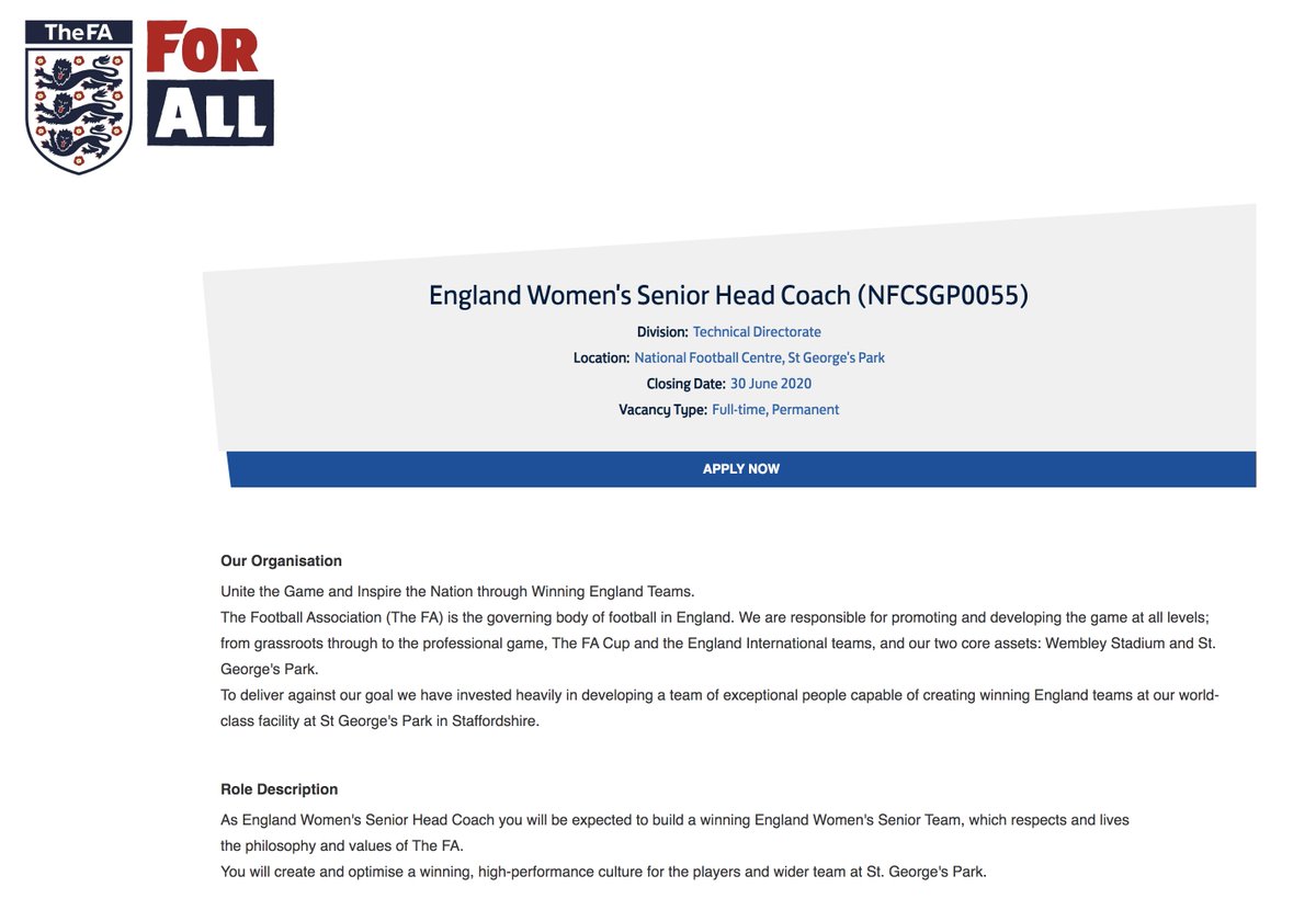 FA post online job advert for Phil Neville replacement as England Women's manager dailystar.co.uk/sport/football…