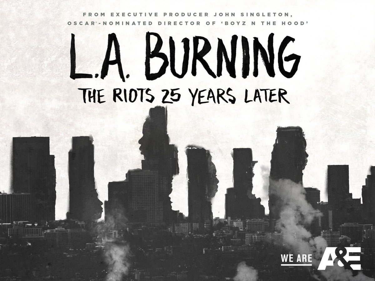 LA Burning: The Riots 25 Years Later puts what’s happening now into perspective of 1992 when Rodney King got beaten on film and the cops still got off.