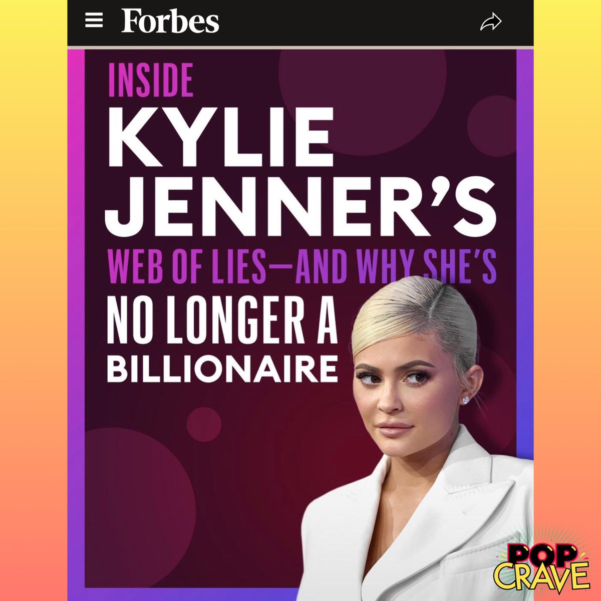 Kylie Jenner has been stripped of billionaire status by Forbes after "lying" about net worth and “forging” tax returns.