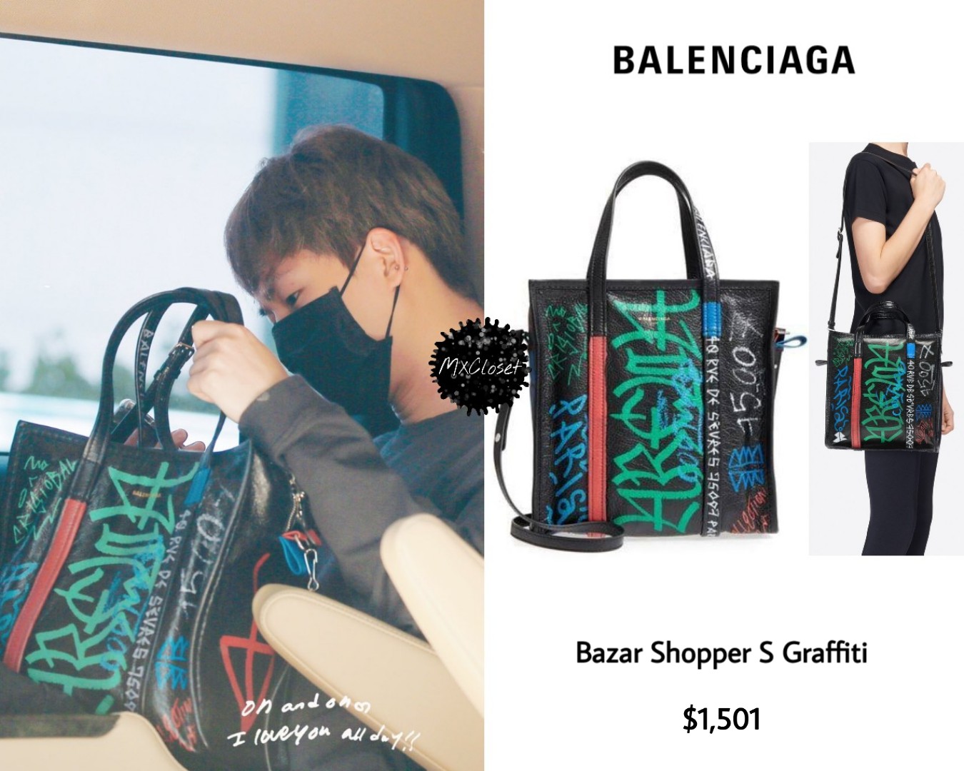 Balenciaga bazar graffiti new arrivals