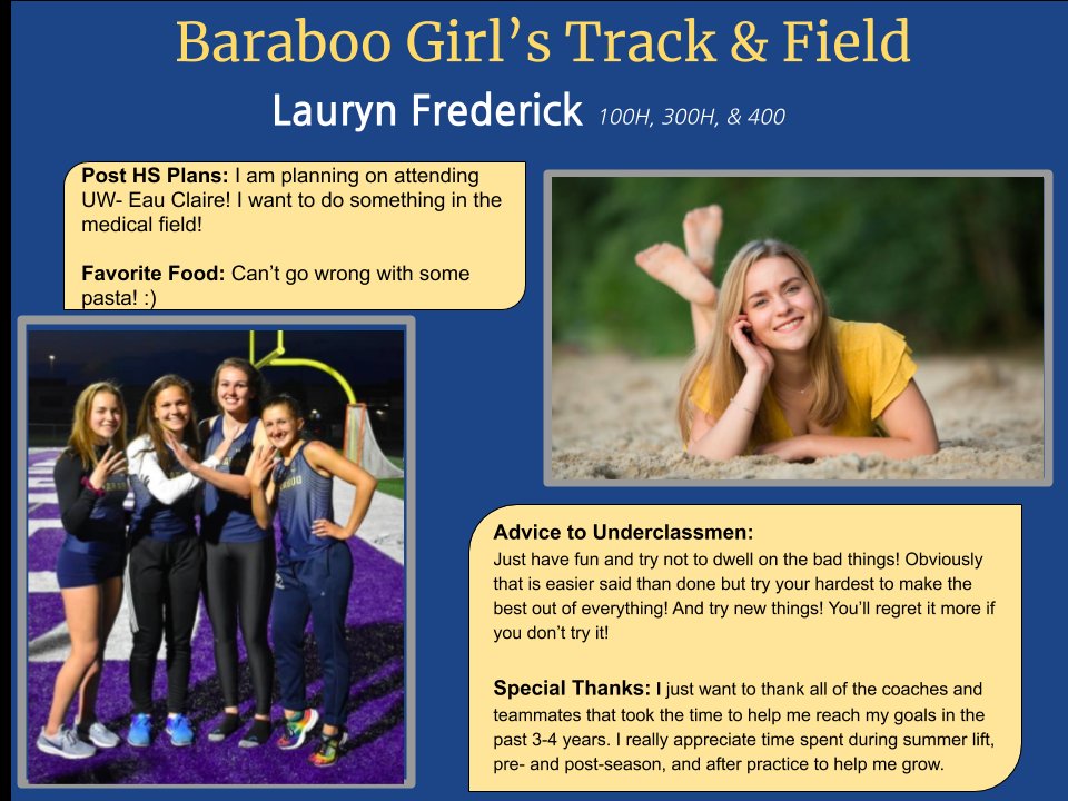 Senior shoutout to Lauryn! Her competitiveness and drive to get better every day was incredible to coach!