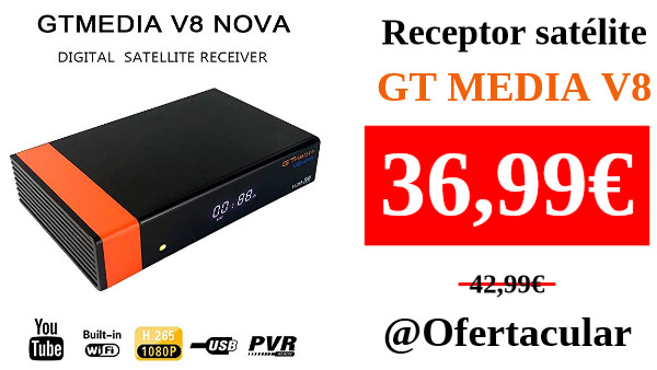 OfertacularRL's tweet photo. ‼️PRECIAZO AMAZON‼️ 👁🗨 #Ofertacular #Amazon #Bluemonday #Docooler #chollo #oferta #ganga
⚫️ Docooler GTMEDIA V8 Nova DVB-S2 TV Receiver Digital Video Broadcasting Receptor de TV 1080P Set Top Box con WiFi Soporte
🎟: BR2UNBCT
🛒: ➡️ https://t.co/9iZjsq8T2V ⬅️ https://t.co/5jL9JfMlaw