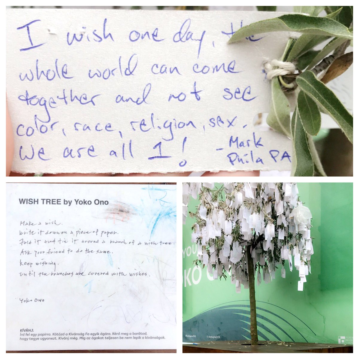 KarateMark215's tweet image. The Wish Tree, Budapest Hungary. This was from a few years back and it means more to me now than it ever has. #UniteNotFight #ItsTimeForAChange #TakeAStand #StartWithYourself