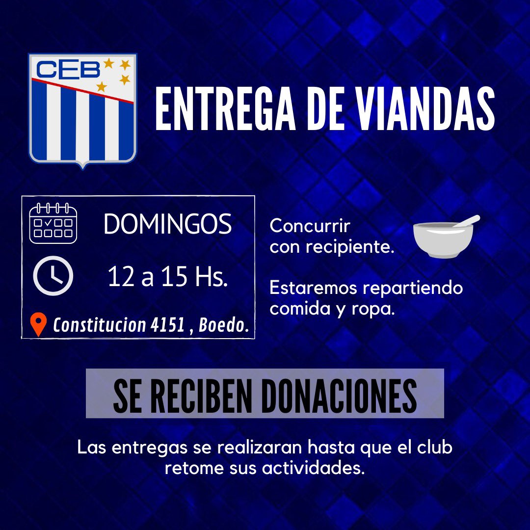 estrelladeboedo's tweet photo. Este domingo Estrella vuelve a abrir sus puertas para la segunda entrega de viandas. También se reciben donaciones, “lo que vos no usas otro lo puedes necesitar”. Entre todos nos ayudamos. https://t.co/H7BQAOvwyo