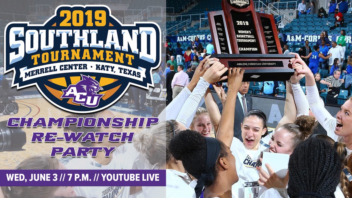 ACUsports's tweet image. Join us LIVE next Wednesday, June 3 at 7 p.m. for a special Championship Re-Watch Party on YouTube Live! Re-live @ACUWBB's win in the 2019 @SouthlandSports Championship Game!

Host @ZCarlyle talks with @coachgoodenough and former players to re-live HISTORY!

#GoWildcats