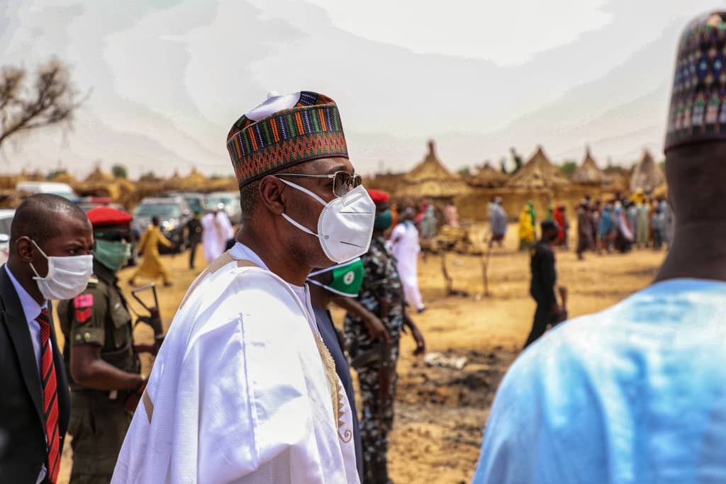 GovBorno's tweet photo. .@ProfZulum in Gajiganna over boko haram attack.. https://t.co/EHN5EZwJw4 https://t.co/EbzxLVuK0M