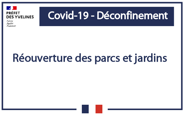 #Deconfinement #RestezPrudents 
Par décret n°2020-645 du 28 mai 2020 : 
✅Sont rouverts les parcs et jardins.  
⚠️Le respect des gestes barrière s'y impose 
⚠️Les groupes sont limités à 10 personnes maximum