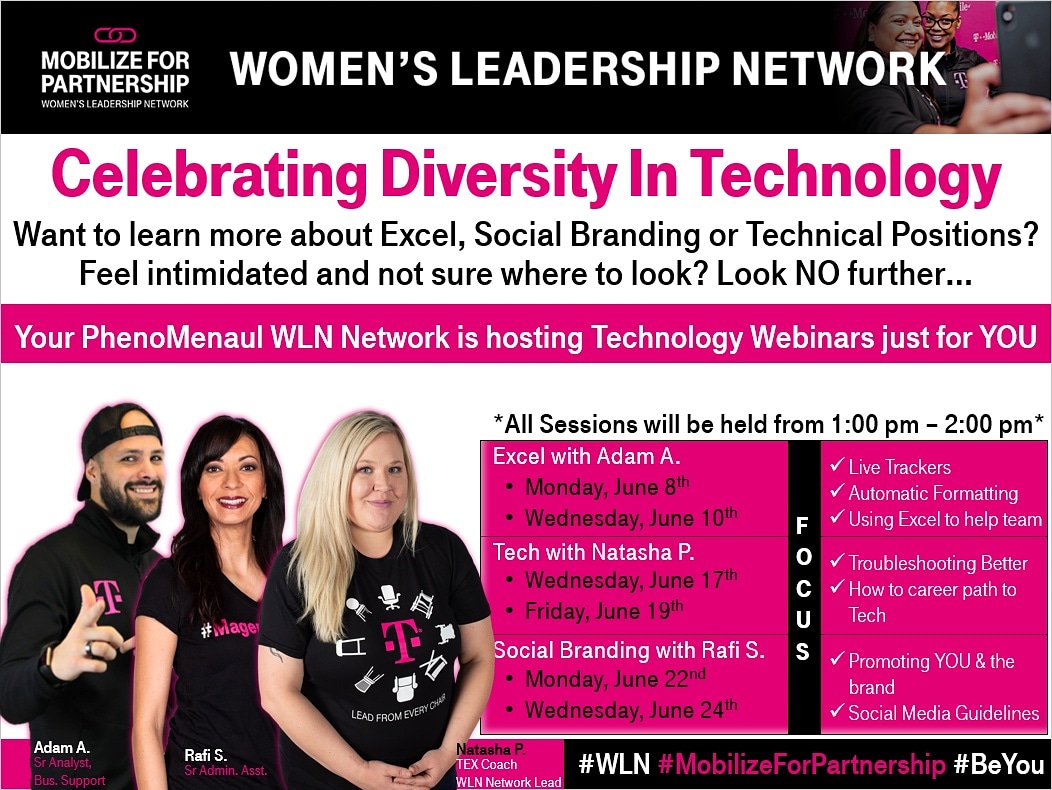 team505menaul's tweet photo. Team PhenoMenaul, our local WLN Network wants to help YOU achieve your career goals! Sign up today! ๐ค
(Check your email or slack for deets) #MobilizeForPartnership #WLN #MagentaPorVida https://t.co/6t6x6C768Z