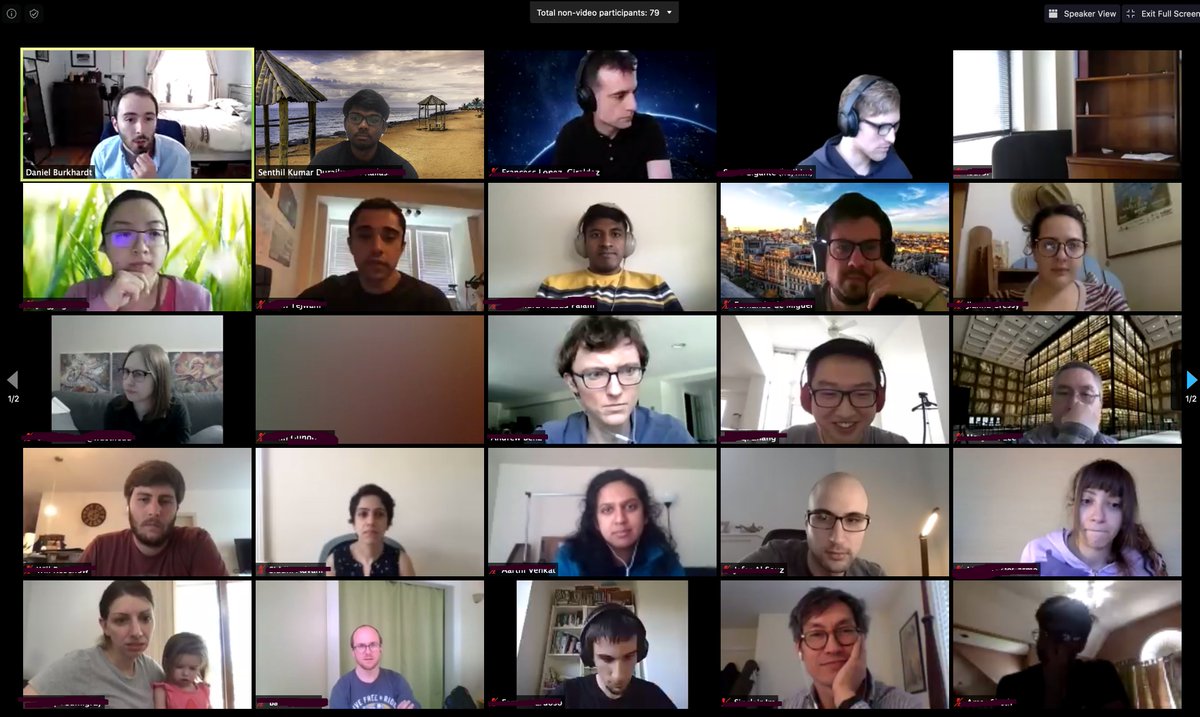 DK_Senthil's tweet photo. A big thank you to @KrishnaswamyLab for a great virtual workshop on ML in #scRNA #YaleML. Special thanks to all the TAs. ~120 participants.#PHATE #SCPREP #MAGIC #VELOCYTO #SAUCIE #MAGAN https://t.co/mmuWVxJg3E