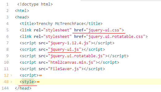 5) The src attribute of the script node is where we specify the file to loadThe href of the link node is where we specific the file to loadOr instead / as well as using the link node, we can use a style node, and include the style instructions directly in the head #PATC5