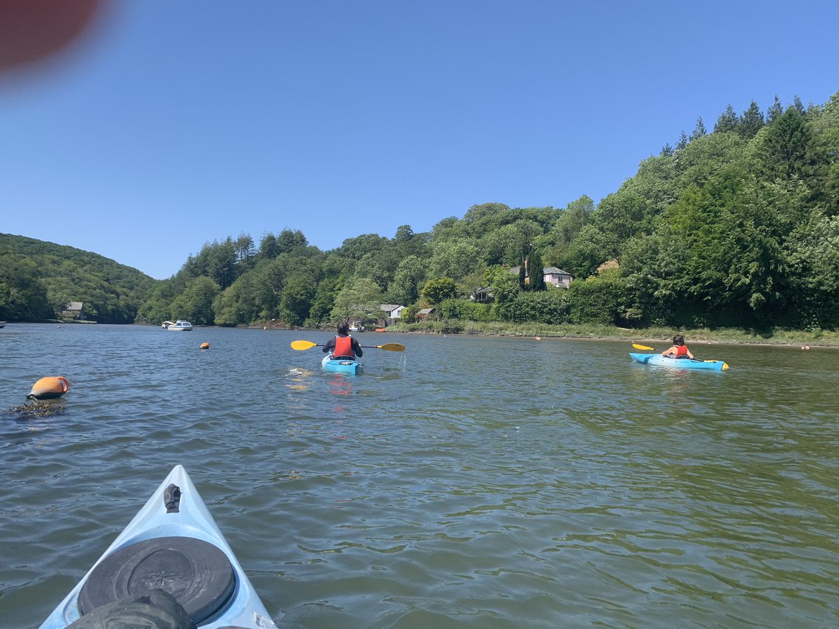 Perfect paddle to lovely Lerryn today and a perfect Pasty and Latte on Lerryn green.  It’s great to be back on the water!