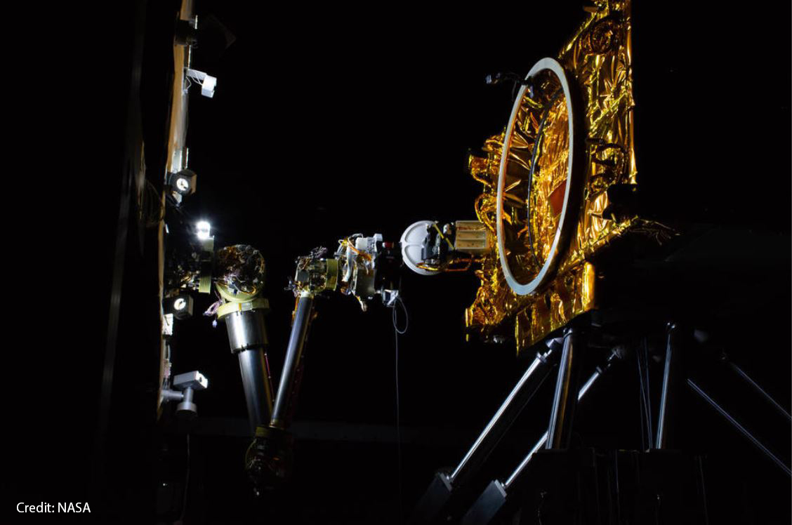 vantortech's tweet photo. The OSAM-1 (formerly Restore-L) #satellite servicing program successfully passed an important @NASA milestone called KDP-C. We're building the #spacecraft bus and three robotic arms for OSAM-1, which will demonstrate on-orbit assembly and manufacturing. https://t.co/lqaCTs84PV https://t.co/34yWJnSY59