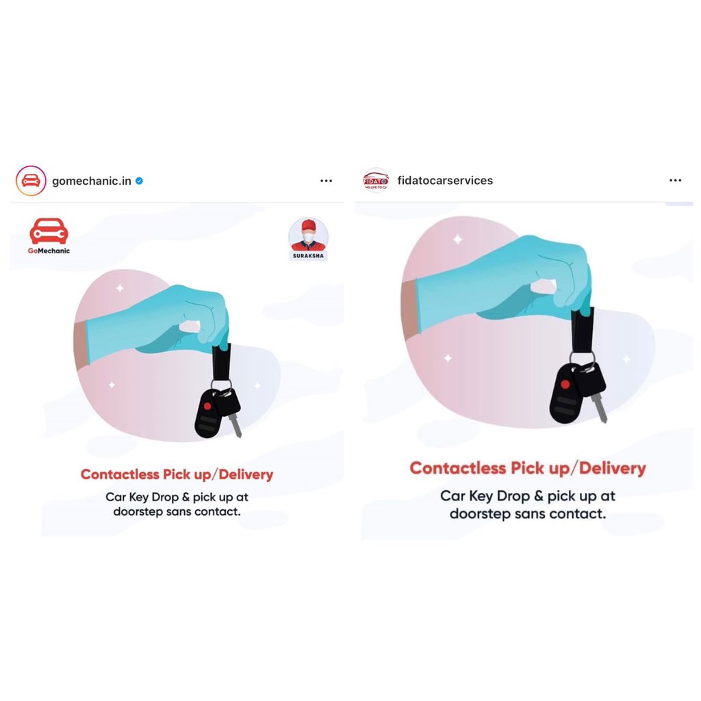 SDissect's tweet photo. Appalling is an understatement in this blatant case of @fidatoservices copying @gomechanicindia creative design
#CopyAlert https://t.co/H0CB62JxW2