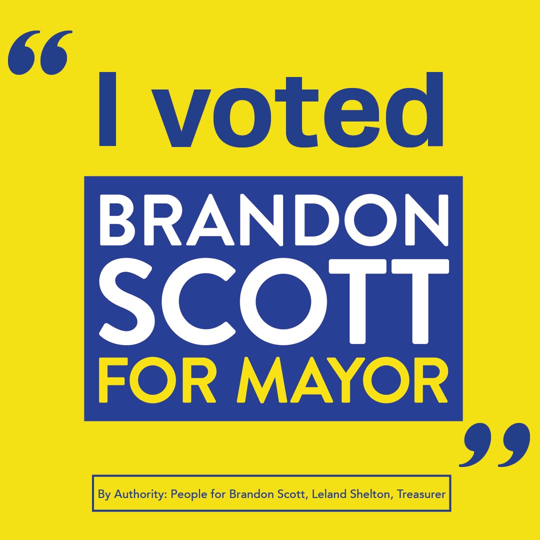 Already cast your ballot for #ANewWayForward for Baltimore? Take a screenshot and reshare on your page to let your friends and family know to do the same and join #TeamBrandon! ⁣
⁣