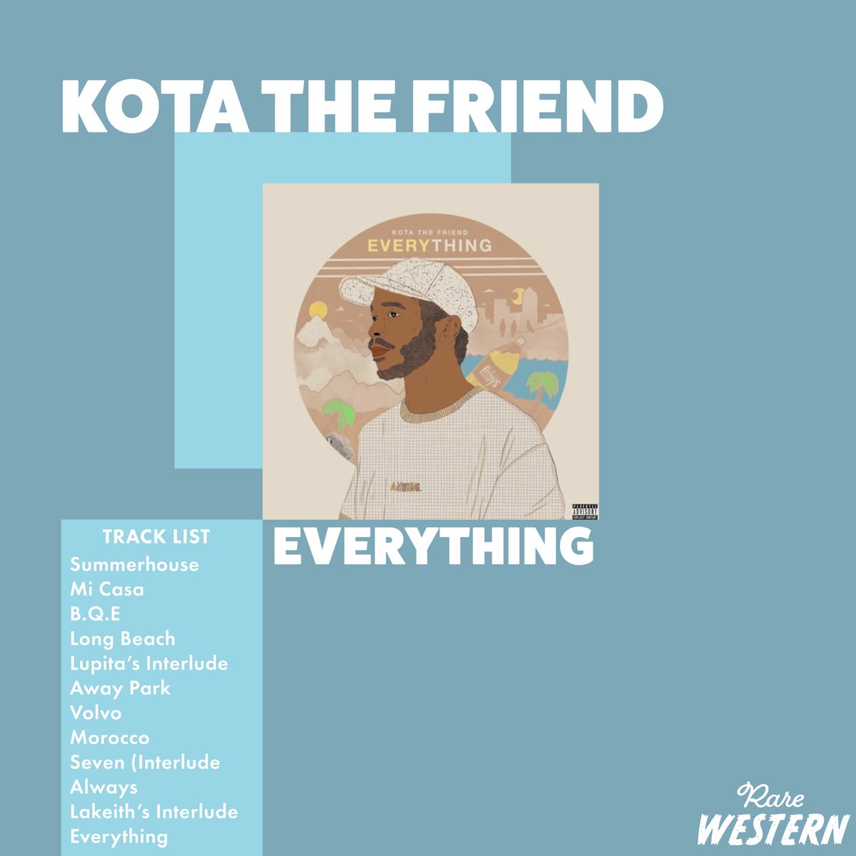 RareWestern's tweet photo. Have you listened to the KOTA the Friend’s new album “EVERYTHING” yet? If not, be sure to check it out on  Spotify and Apple Music! https://t.co/i8u9qWa7Bp